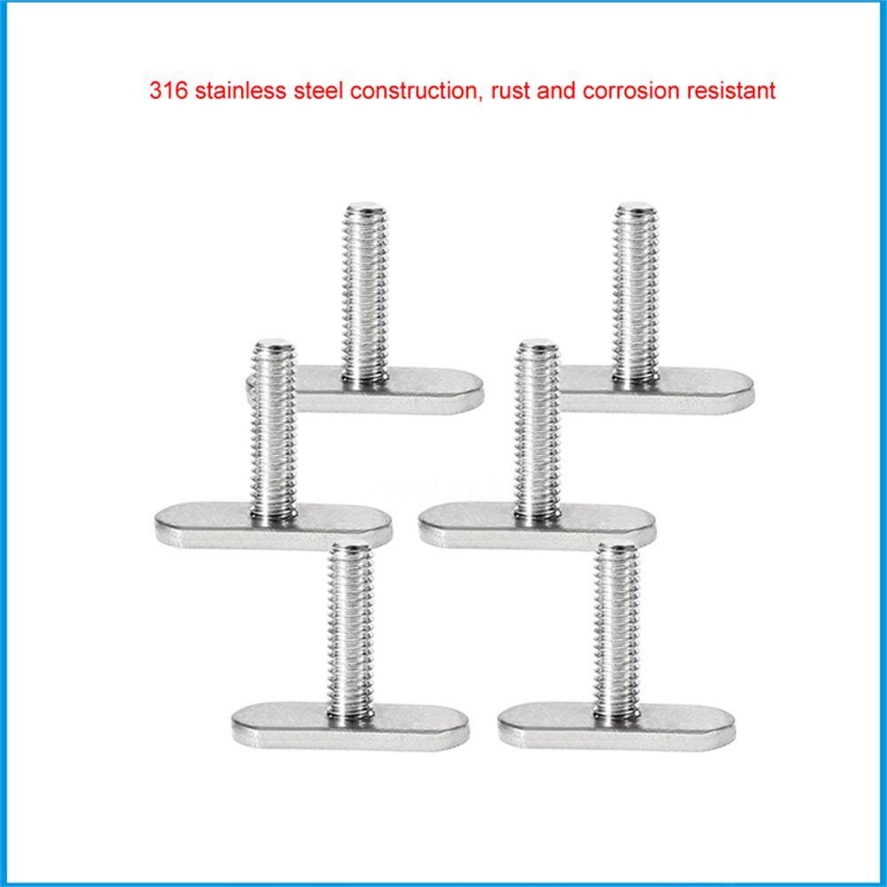 Populer 4Pcs Mini Alat Ski Air Outdoor M5 M6 Stainless Steel Rel Baut Rel Track Mur