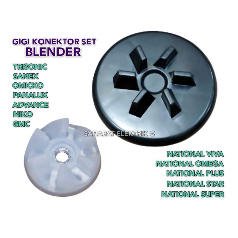 GIGI KONEKTOR SET BLENDER NATIONAL VIVA,NATIONAL OMEGA,TRISONIC,SANEX,NIKO,GMC,OMICKO DLL