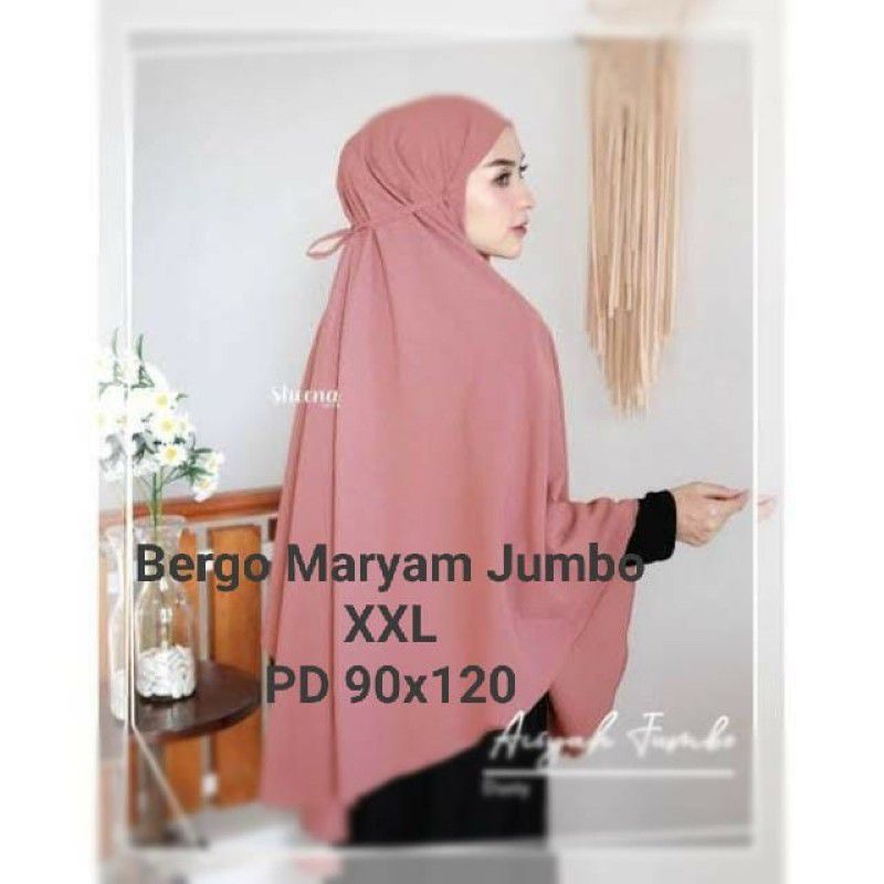 BERGO MARYAM JUMBO HIJAB MARYAM SYAR'I KERUDUNG MARYAM JERSEY