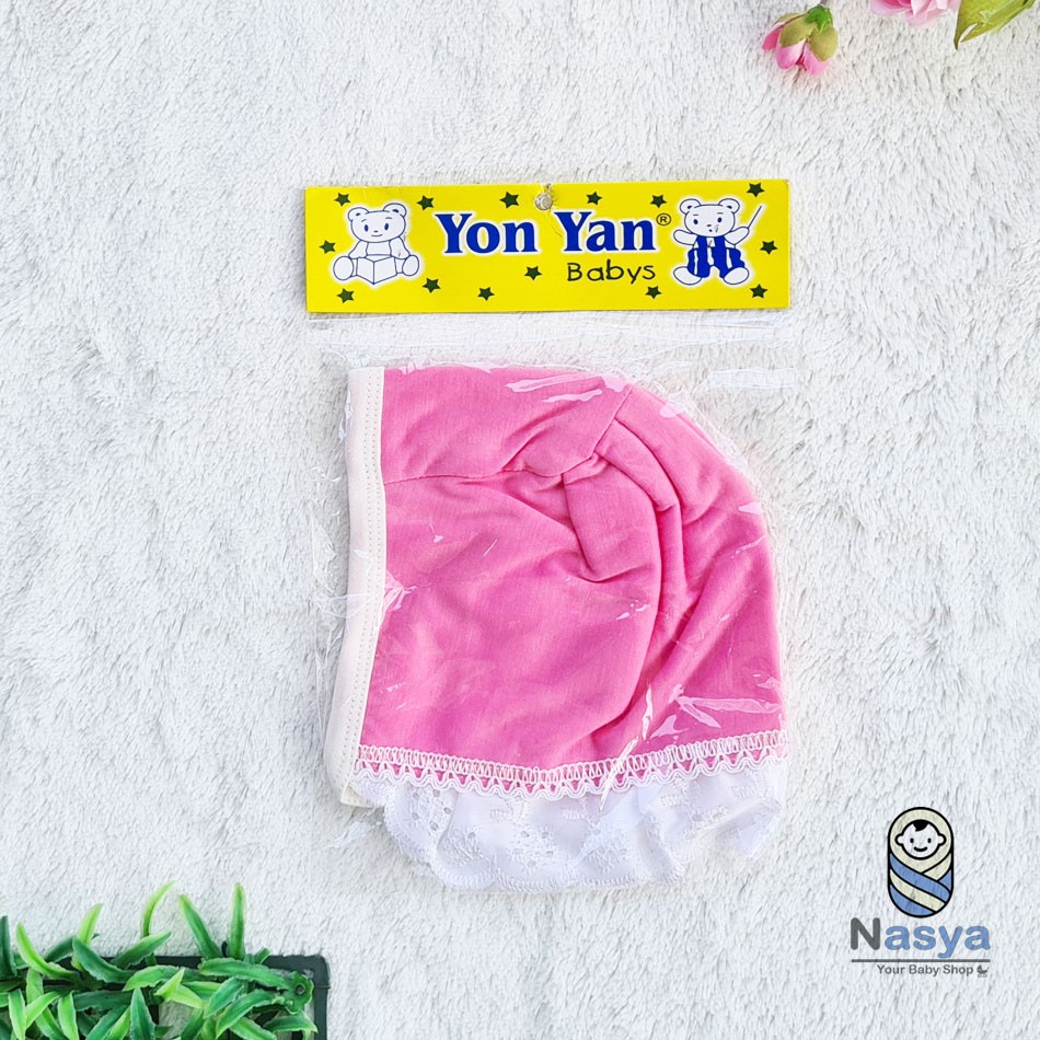 [B-105] Topi Bayi New Born Bermotif Renda