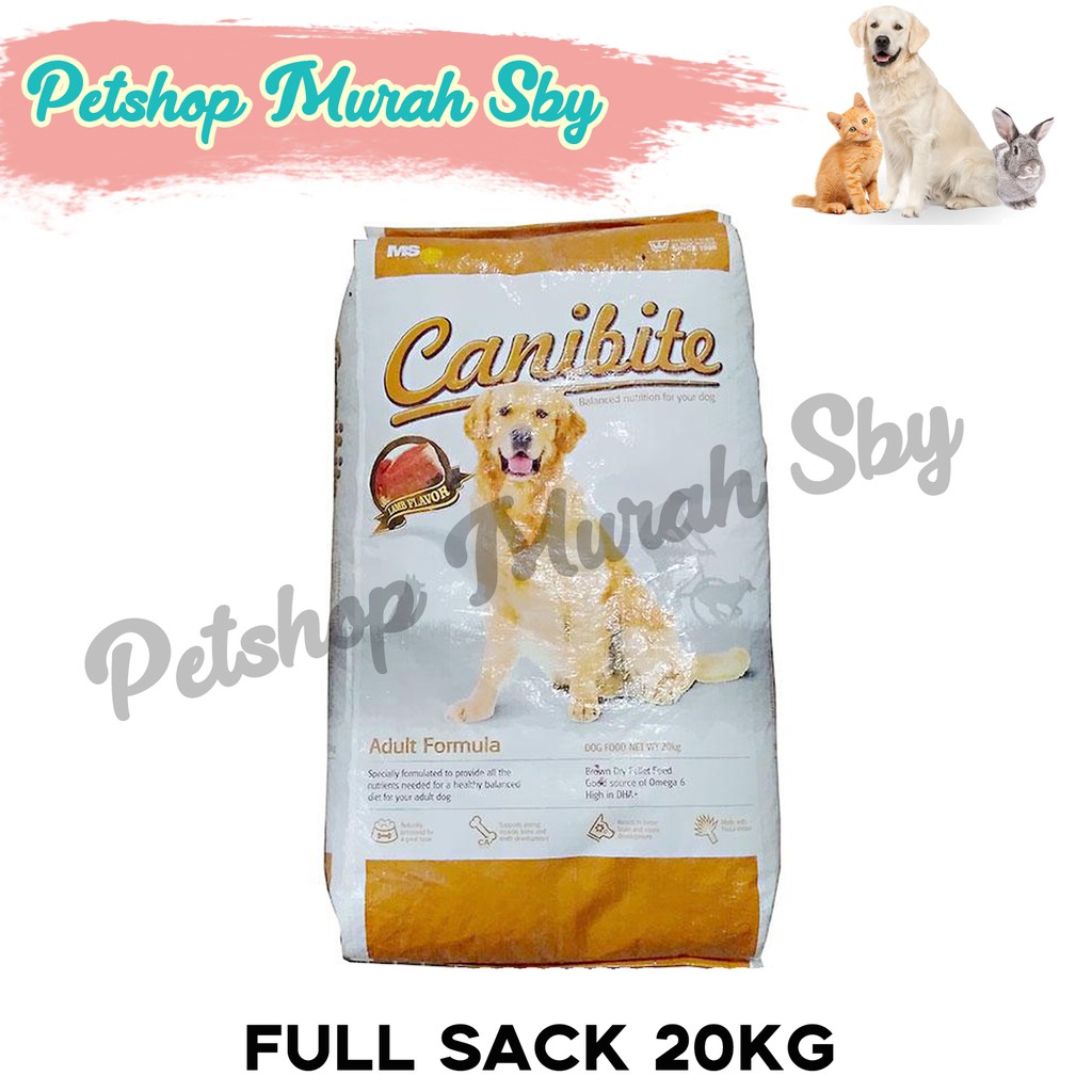 Canibite Lamb Flavour Full Sack 20kg Dog Food Makanan Anjing Shopee Indonesia