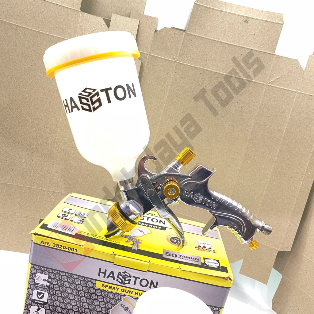 HASSTON 3820-001 Spray Gun HVLP 2 Tabung Atas Alat Semprot Cat Low