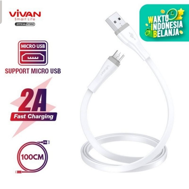 Kabel Data Android VIVAN SM100- 100cm putih