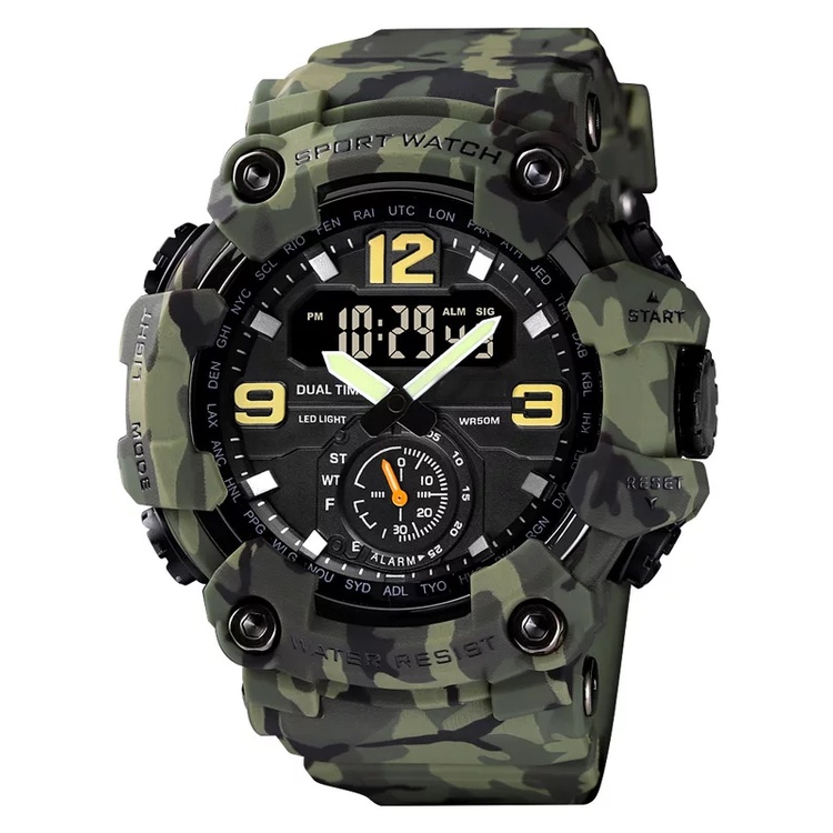 COD - JAM TANGAN PRIA LORENG / JAM TANGAN LAKI SPORT / JAM TANGAN ARMY / JAM TANGAN OUTDOOR / JAM TANGAN RUBBER SPORT CAMOU BEST 2022