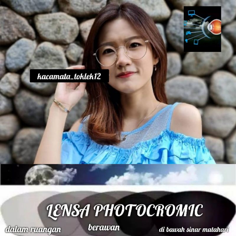 kacamata[3260]kacamata paket lensa photocromic/kacamata fashion wanita bisa ganti lensa minus photoc