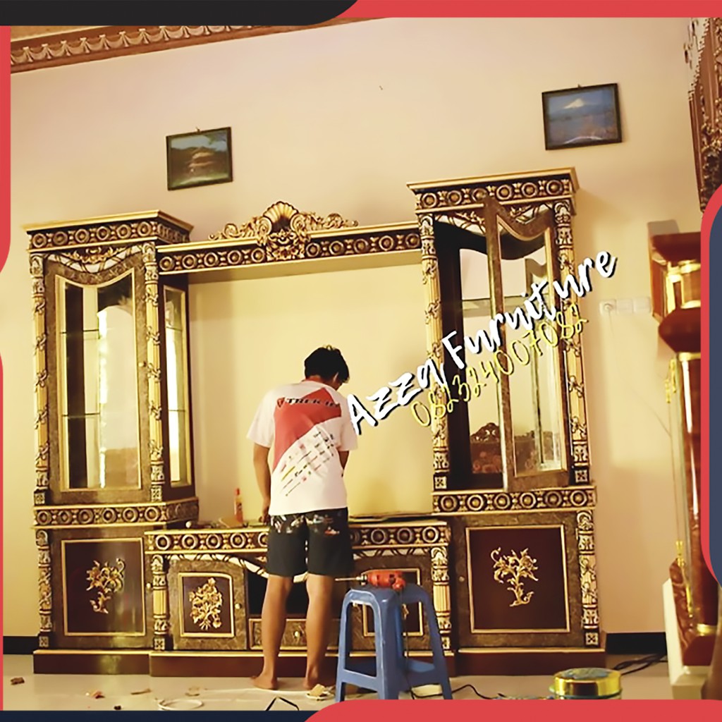 LEMARI HIAS BUFET PAJANGAN RUANG TAMU MEJA TV MODERN FURNITURE JEPARA
