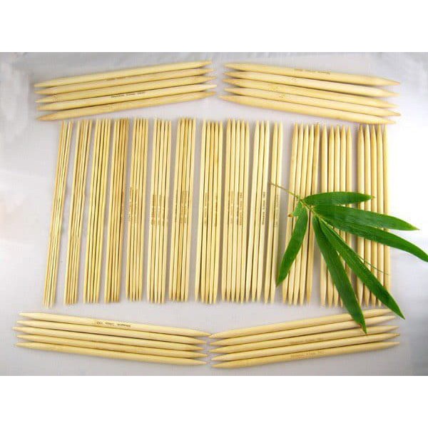 Jarum Rajut Double Pointed Knitting Needle Bambu Panjang 20cm Satuan