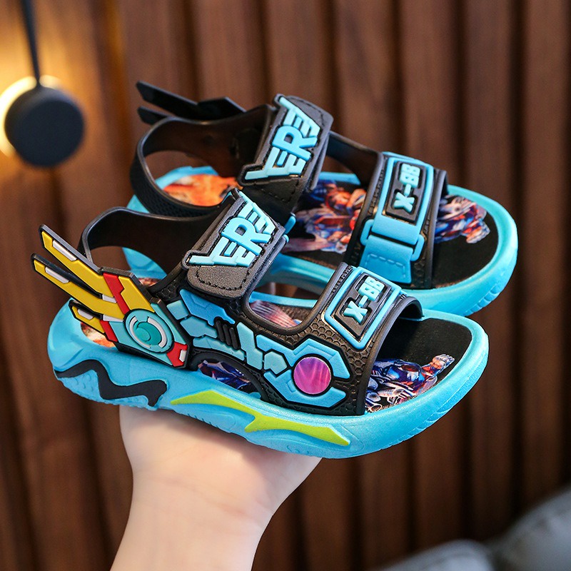 littlekiddoss SH2223N Sepatu Sendal Gunung Anak Sandal Robot Wings Anak Laki-Laki Transformer Import