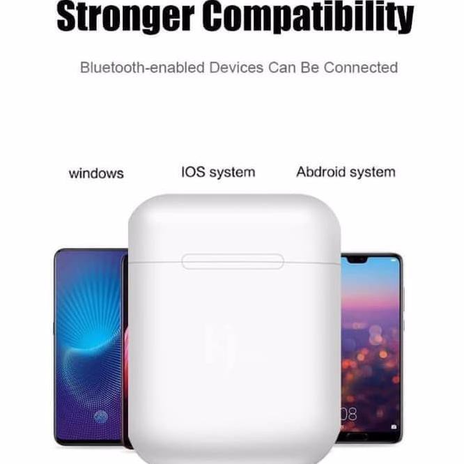 N75P Inpods Macaron 12 I12 Tws Headset Bluetooth Earphone V5.0 - Hitam Jo92