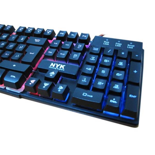 [Bayar Di Tempat]T&amp;T Keyboard Gaming Murah NYK K-02 RGB LED Backlight Compatible For PC and Laptop