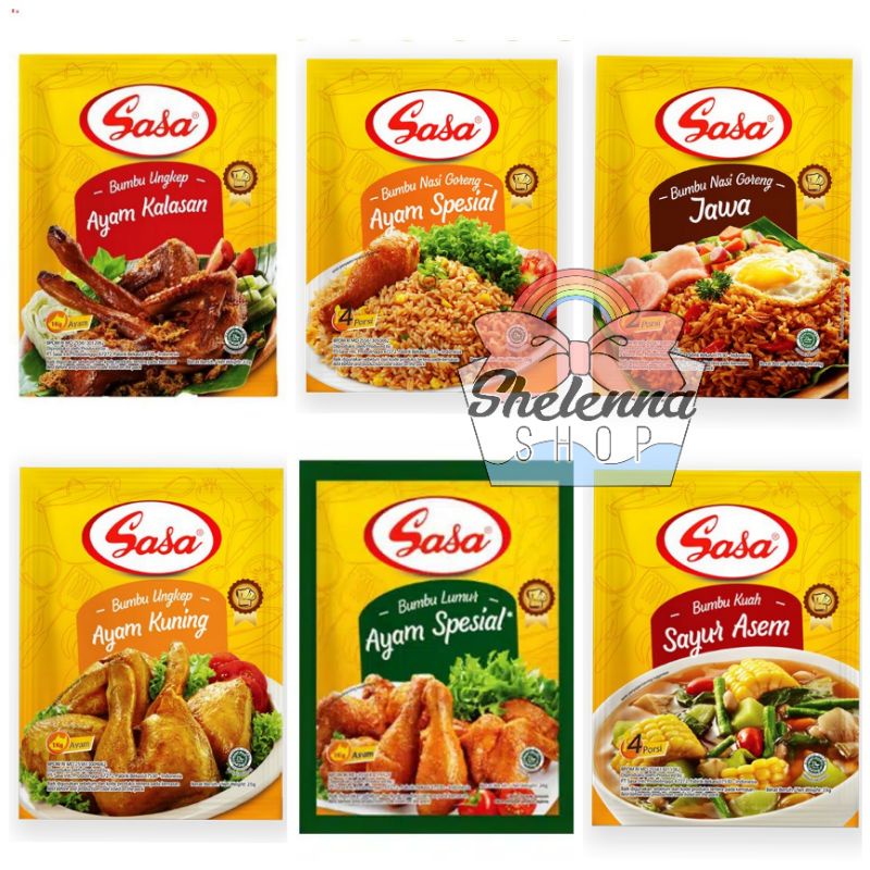 Sasa Bumbu Nasi Goreng Ayam Jawa Ungkep Lumur Ayam Kuning Kalasan Spesial Sachet