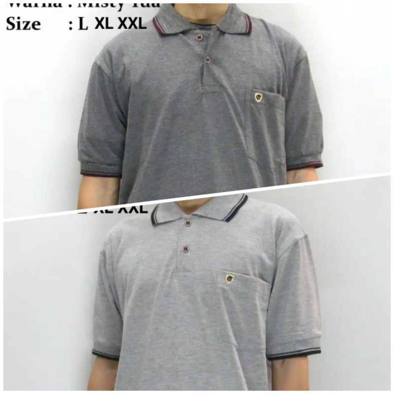 Kaos kerah saku/kaos kerah polos/kaos ketah polo shirt/kaos kerah wangki