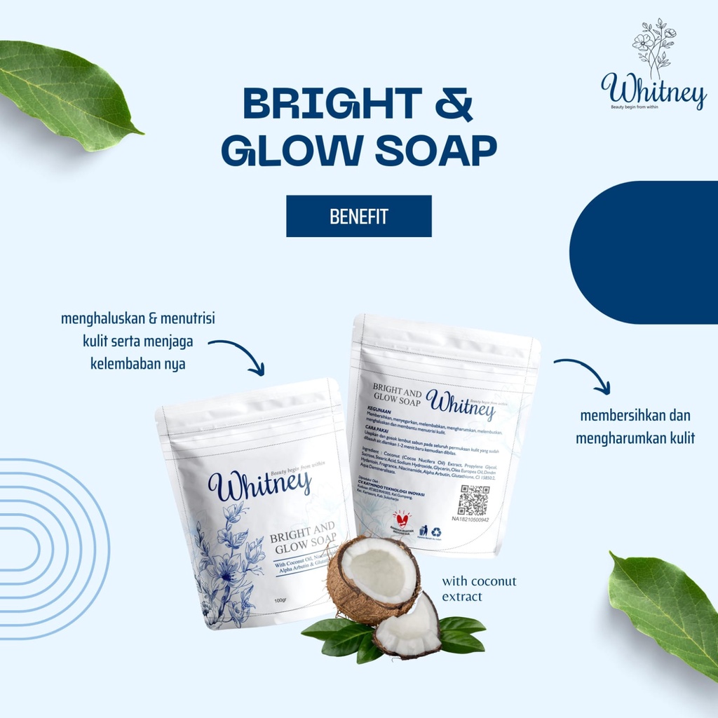 WHITNEY BRIGHT AND GLOW SOAP 100GM