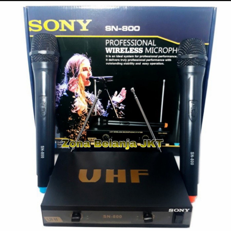 MIK MICROPHONE MIC WIRELESS SONY SN800 VOCAL DUA HANDLE