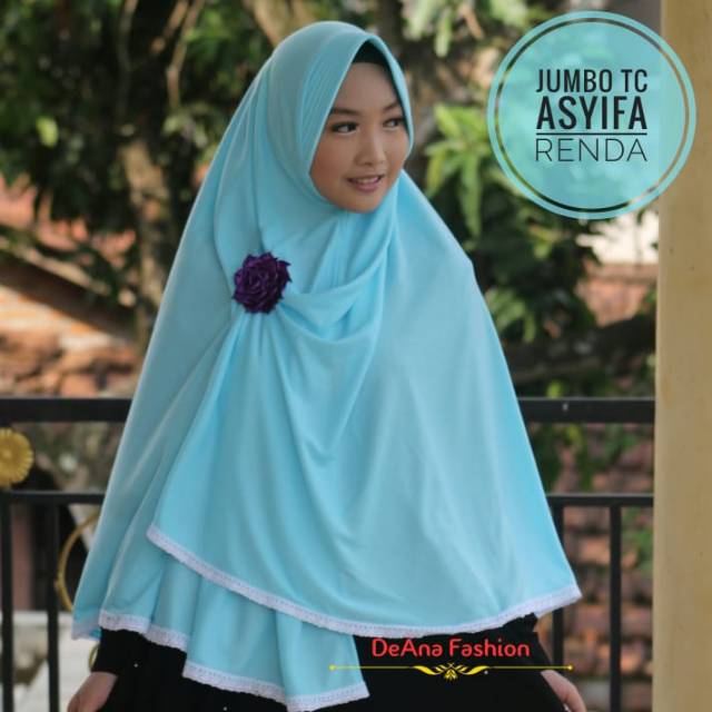 Hijab/Kerudung Instan JUMBO Asyifa kain kaos model pinguin TERBARU Terkini Terbaik Terkini Termurah