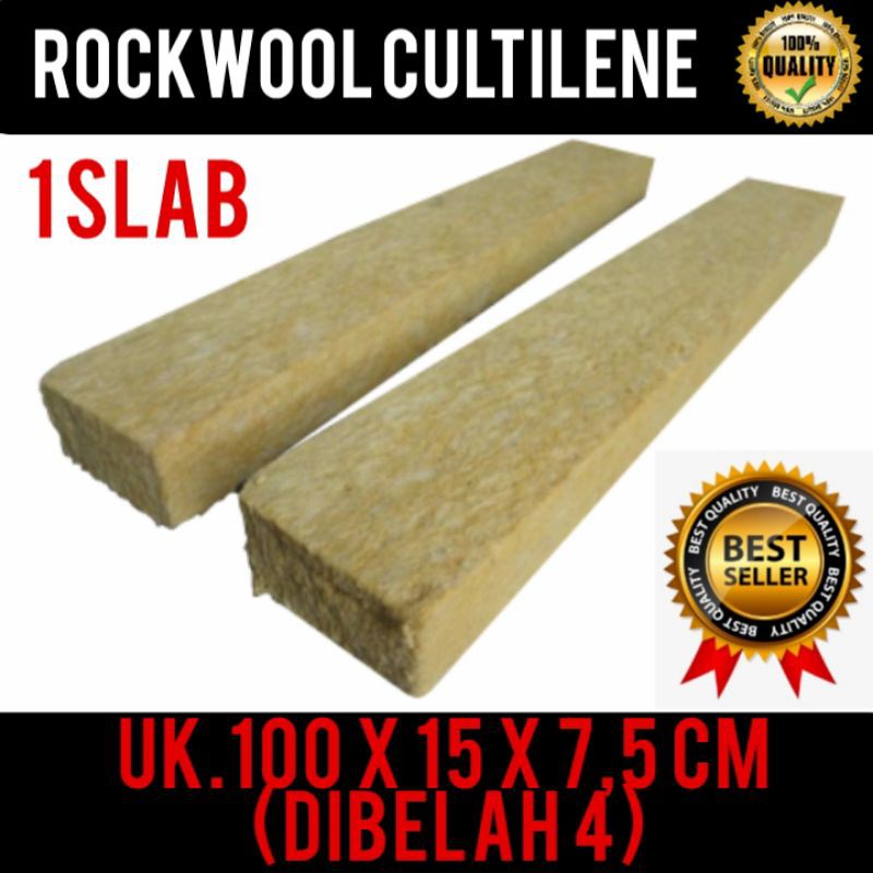 Rockwool 1 slab 1slab ASLI Merek Cultilene