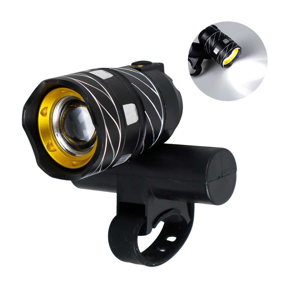 TaffLED Lampu Sepeda LED Chargerable Zoomable Bicycle CREE XML-T6 ZK30