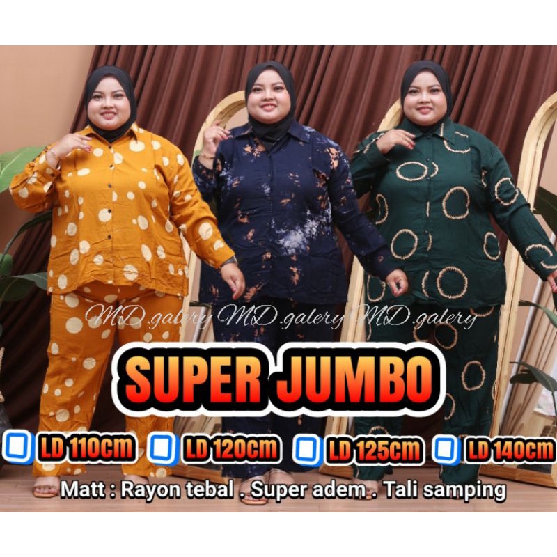 ONE SET TIEDYE MOTIF AWAN // STANDAR DAN JUMBO // SETELAN PANJANG