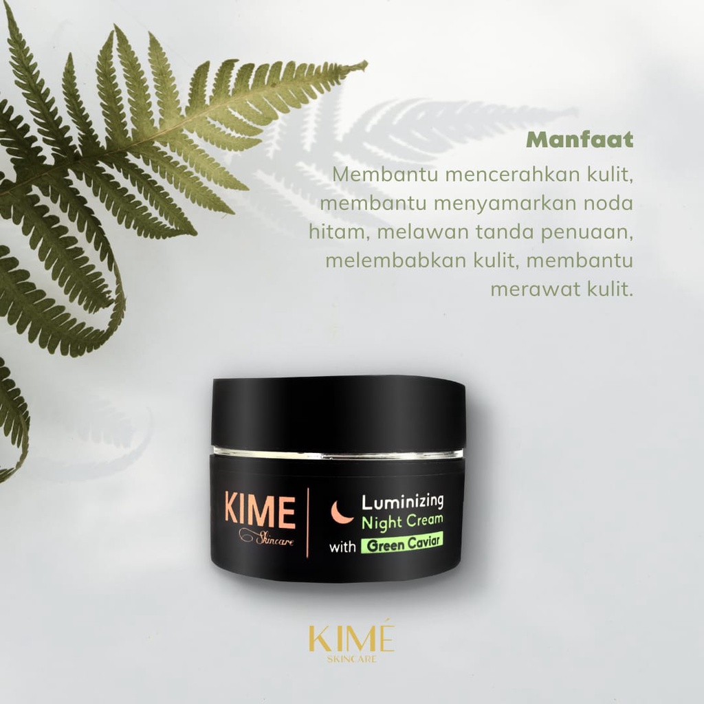 KIME SKINCARE LUMINIZING JEJU DAY CREAM, NIGHT CREAM &amp; CALMING CREAM BY - DISTRIBUTOR RESMI