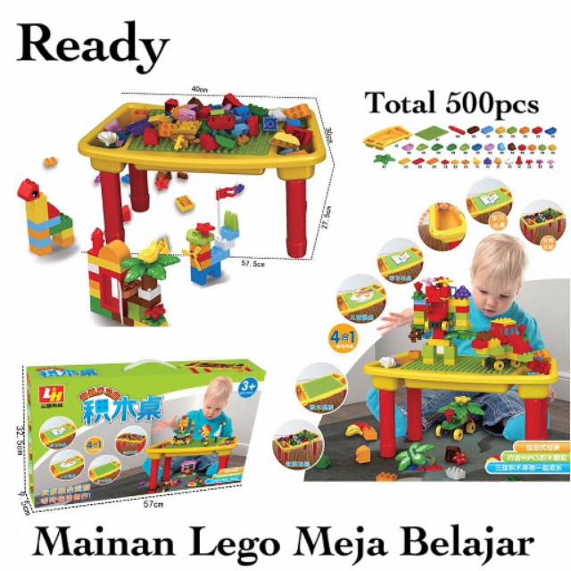 [FUNNY]Mainan Anak Balok Susun Block 305pcs Dan 505pcs Lengkap Meja Belajar / balok susun anak