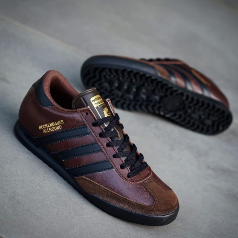 Jual Adidas Beckenbauer Brown Trainers Shopee Indonesia