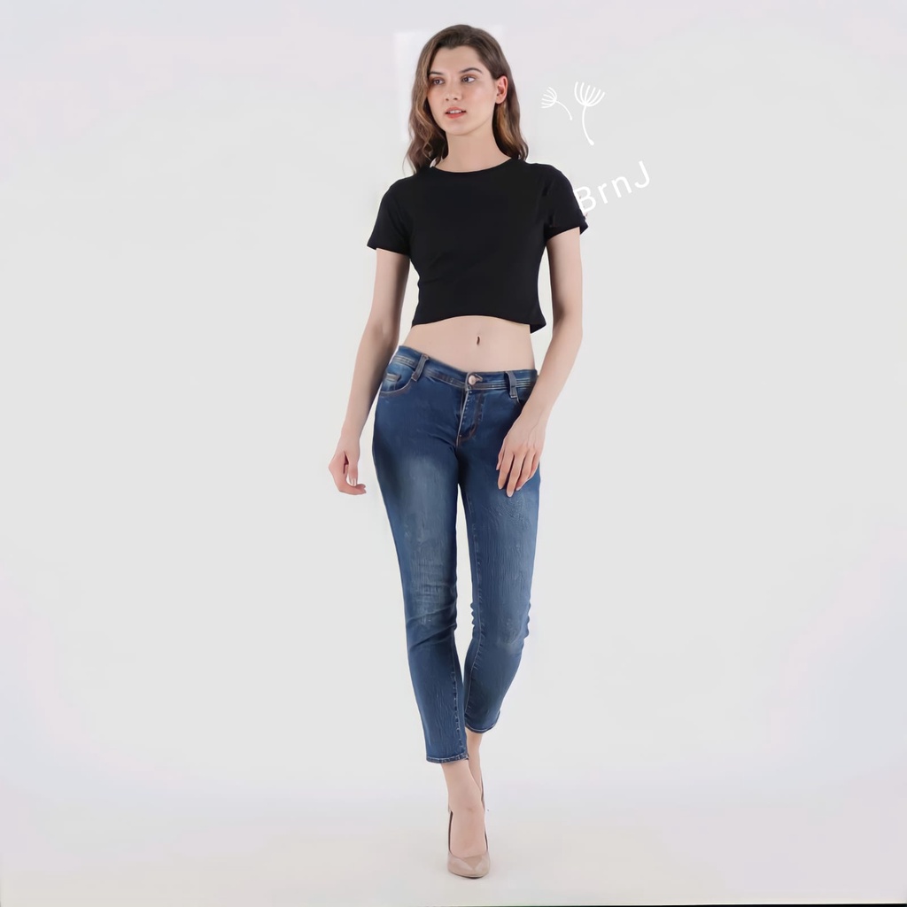 Crop top Tee Lengan Pendek Wanita Korea Combed 24s Atasan Terbaru 2022