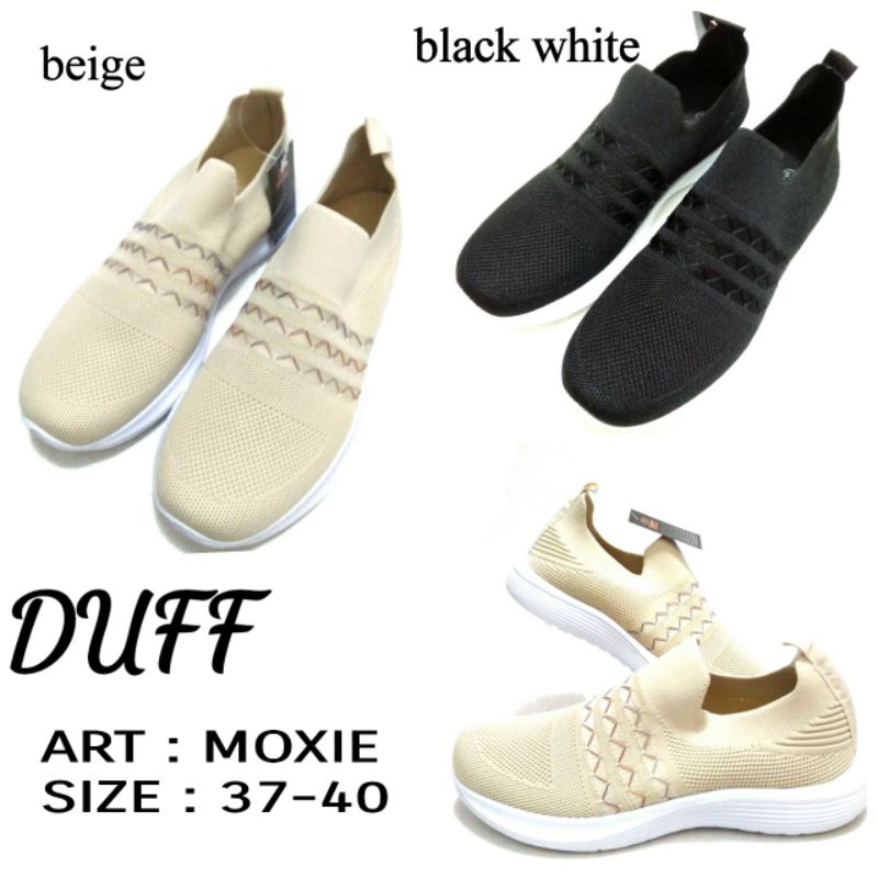 SEPATU SLIP ON CEWEK DUFF MOXIE SIZE 37-40 FASHION CEWEK WARNA ROSE DAN HITAM TERMURAH