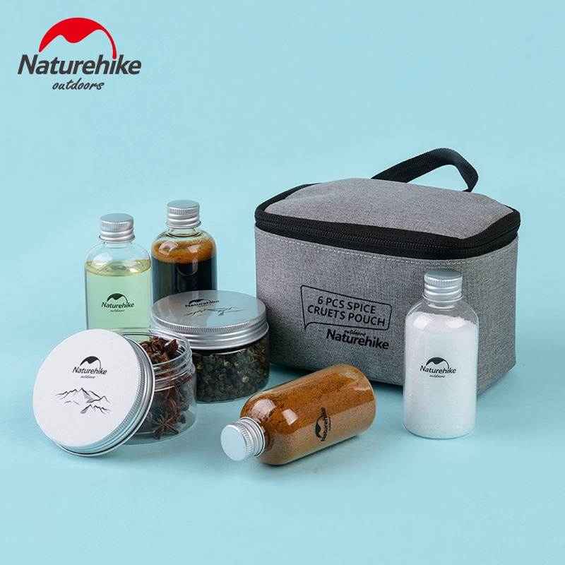 Naturehike Tempat Bumbu Set 6 PCS with Tas Travel Camping Box - NH17T0