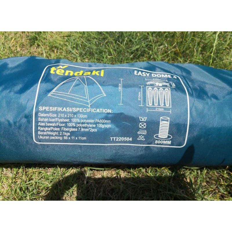 Tenda camping 4 orang Tendaki easy dome4 / tenda Camping 2 orang