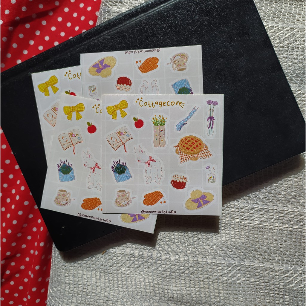 

Cottagecore sticker sheet for planner and bullet journal