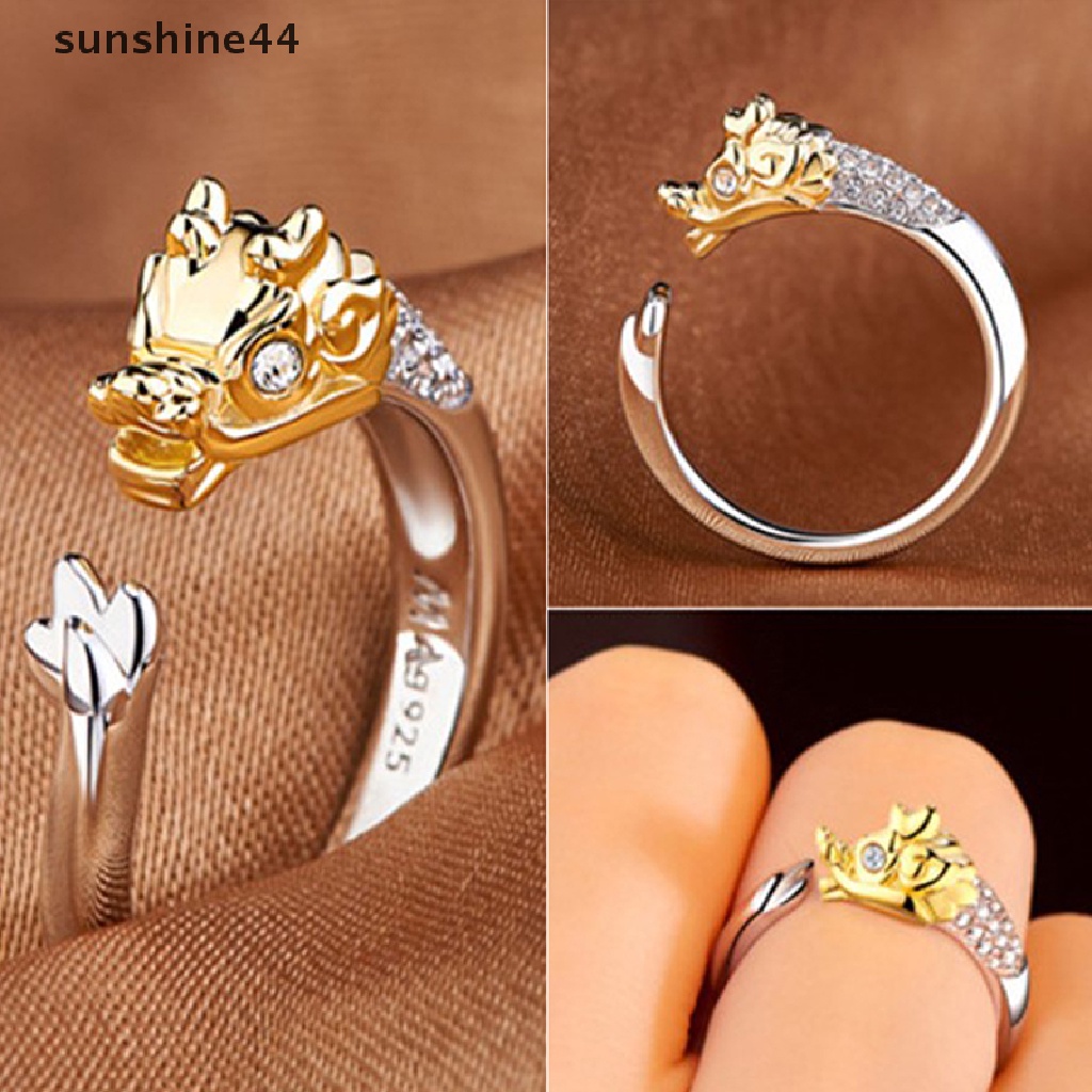 Sunshine Cincin Kristal Bentuk Kelinci / Babi / Naga / Kuda / Monyet / Ular / Domba / Harimau / Anjing