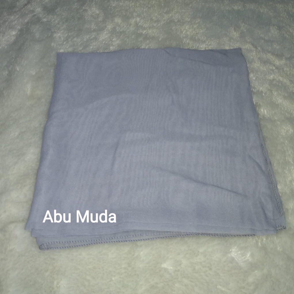 GF Medan - BELLA SQUARE TERMURAH - Jilbab Segi Empat Polycotton - Hijab Segiempat Murah Medan-ABU MUDA