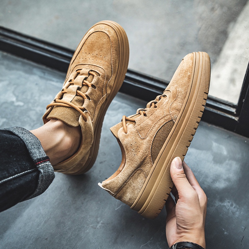 2022  Pria Low-Top Kasual Sepatu Korea Spring Kasual Datar Sepatu Skateboard Retro Fashion Madden Se