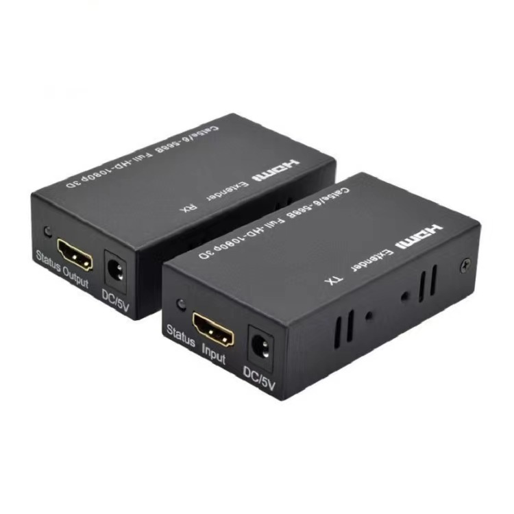 HDMI Over Ethernet Extender Cat5/6 1080P 60M - AM40 - Black