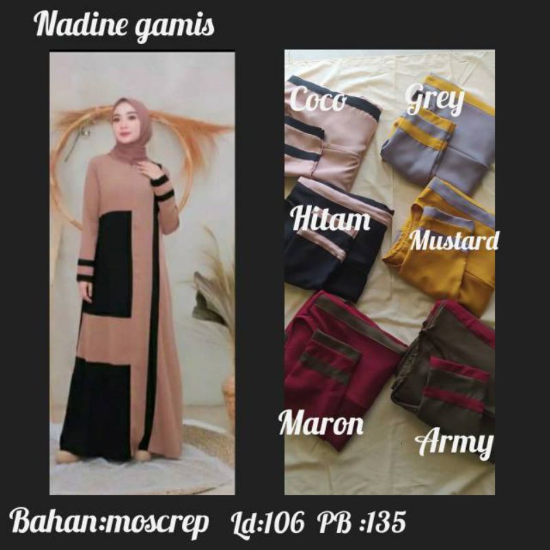 Nadin Gamis Bahan Moscrepe