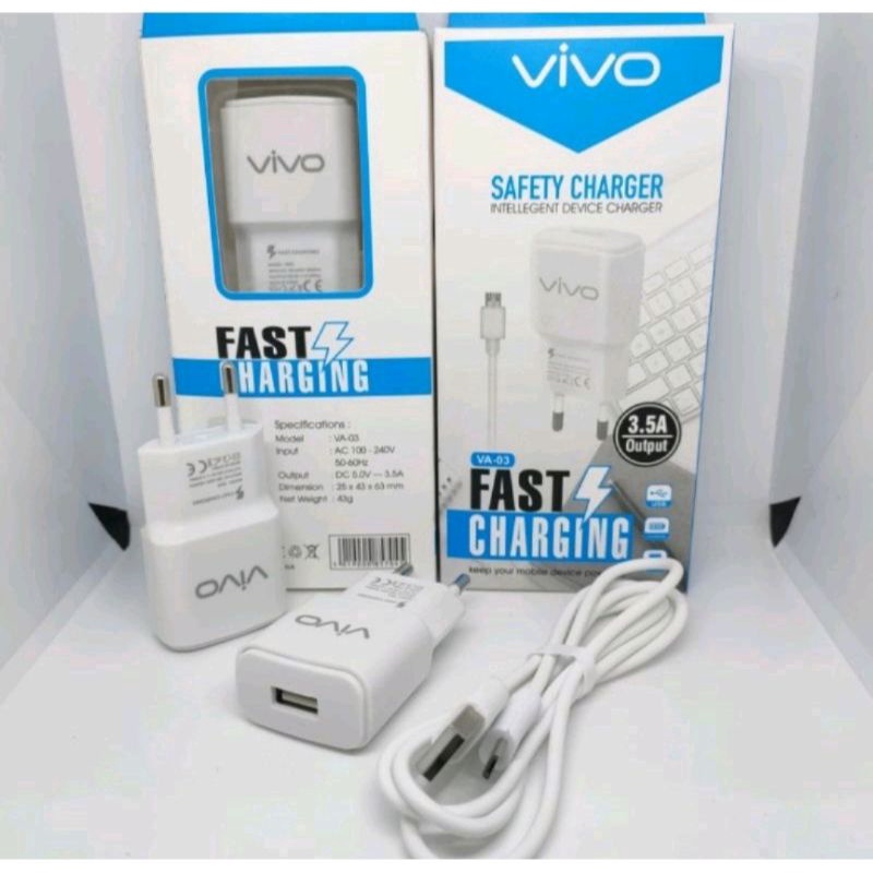 Charger Vivo VA-03 Fast Charging 3.5A Kabel Micro USB