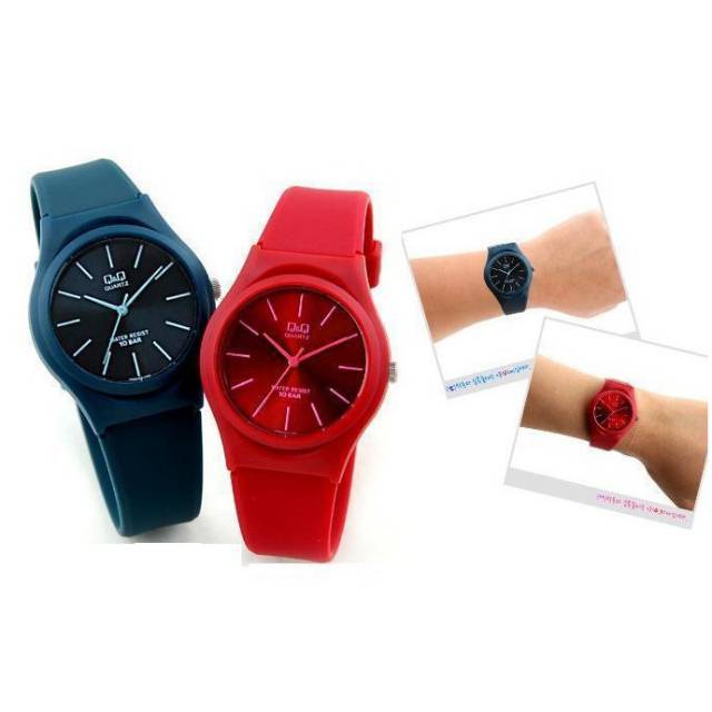 Q&Q QNQ QQ VQ86 VQ86J ANALOG WATCH RUBBER BAND JAM TANGAN WANITA TALI KARET