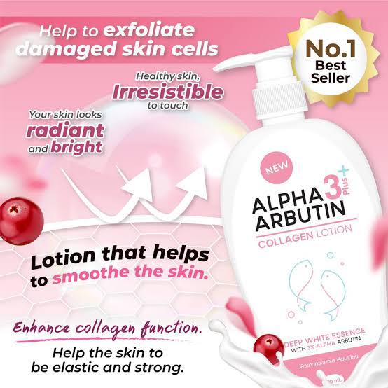 ALPHA ARBUTIN 3 PLUS+ Lotion BPOM / Collagen Whitening Lotion