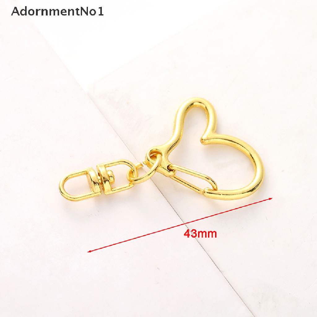 (AdornmentNo1) 10pcs Gantungan Kunci Bentuk Hati Hollow DIY