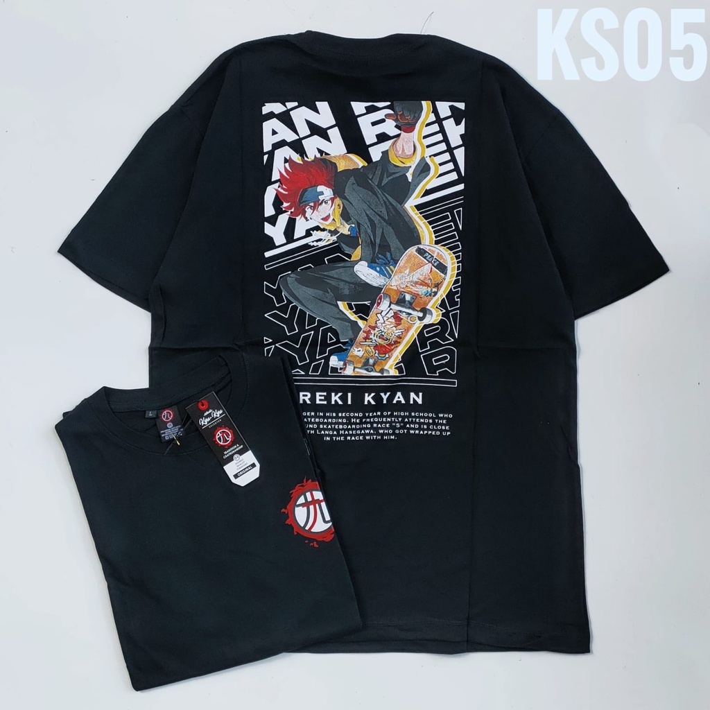 Kaos Distro Cowok Lengan Pendek Animasi Jepang dan Korea Pria