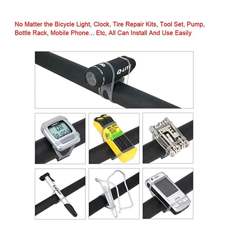 YGRETTE - Silicone Strap Bike Bracket Mount Holder for Flashlight Silikon senter braket sepeda