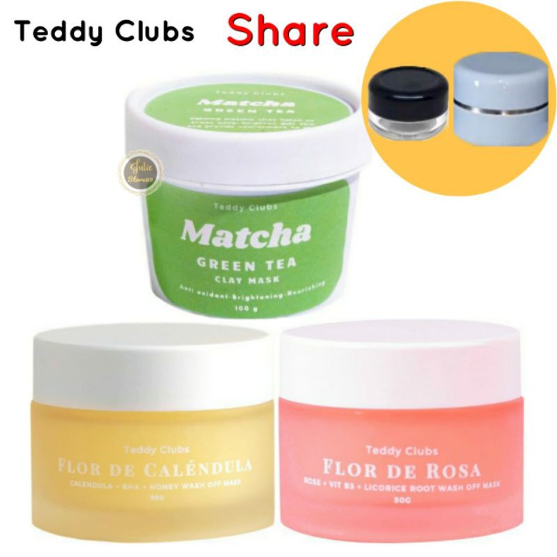 (Share) Teddy Clubs Matcha Green Tea Clay Mask Flor De Calendula Rosa