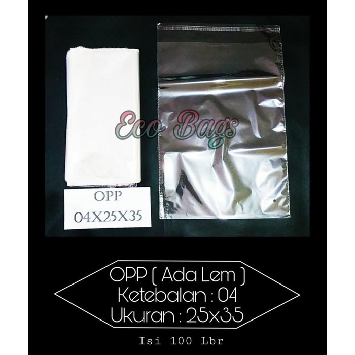 

Plastik OPP Seal Ukuran 25x35 /Plastik OPP Lem Kemasan Baju isi 100Lbr