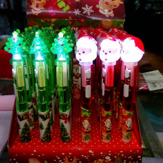 

Pulpen Lampu Bentuk Pohon Natal , Santa / Pena Lampu Natal / Pulpen Lampu Natal