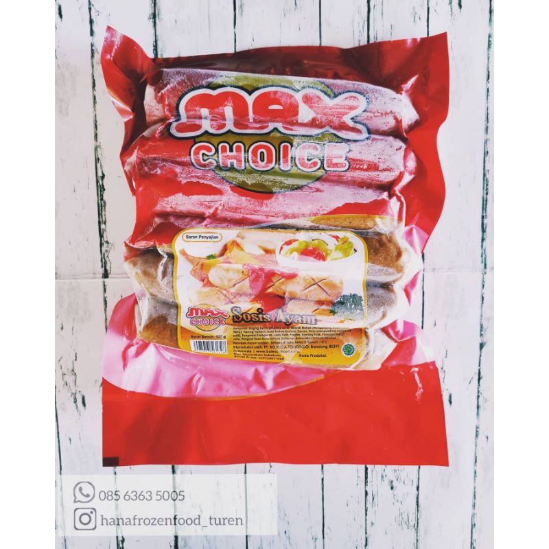 

MAXCHOICE SOSIS AYAM BRATWURST 500GR