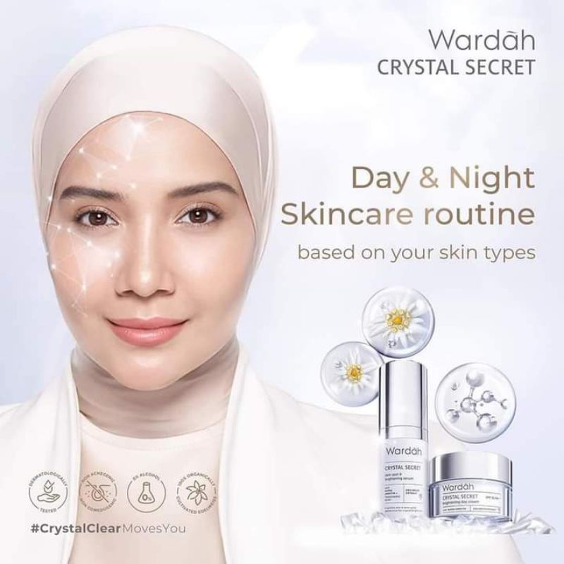 Wardah Crystal Secret Paket Hemat 4 Item Untuk Hasil Glowing Sebening Crystal / paket hemat skincare