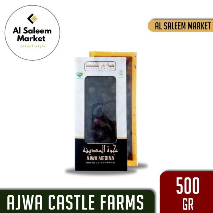 

siap kirim] Kurma Ajwa Medina Castle Farms 500gr | Ajwah Asli - Original