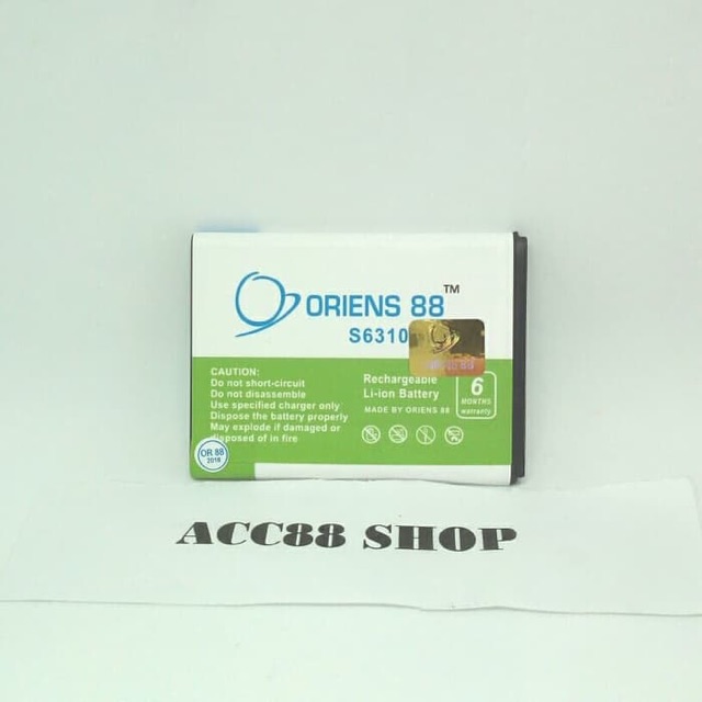 Baterai Batre Battery Double Power IC Samsung Young New S6310 OR88/Oriens88