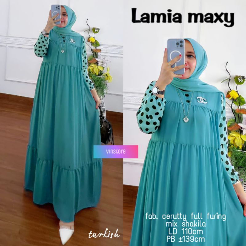 Lamia Maxy Vinstore Monata set original by Vinstore Dress Maxy Fashion Baju Wanita terbaru Original