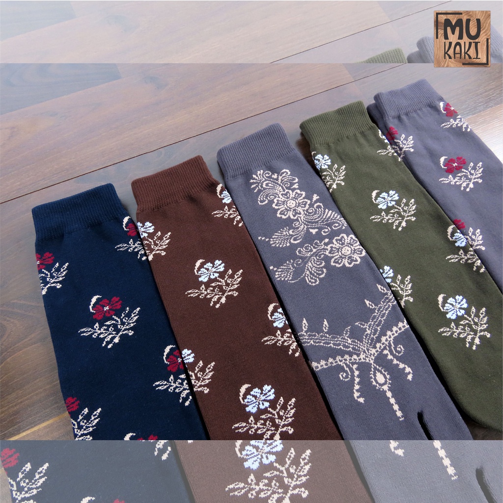 Paket Kaos Kaki Motif Bunga Warna Tua Ukuran S Isi 12 Pasang Murah Mukaki